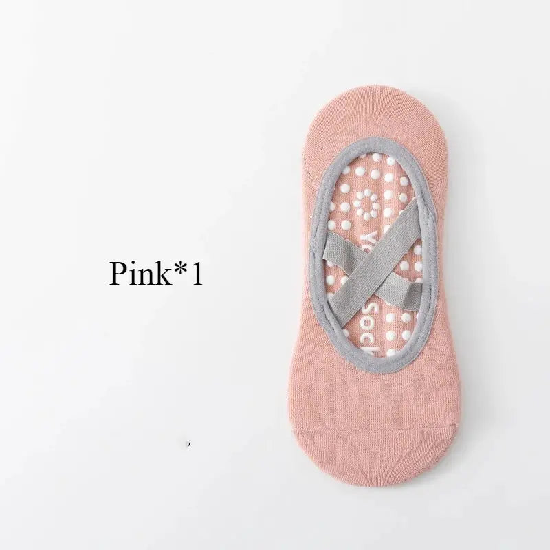 Three Pairs Professional Women Yoga Socks Silicone Anti Slip Backless Breathable Bandage For Yoga Pilates Ballet Sport