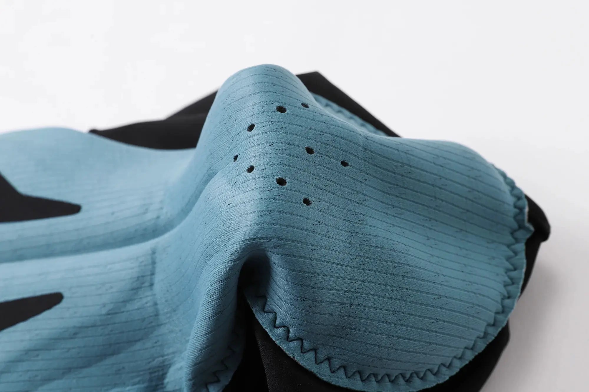 YKYWBIKE men cycling bib shorts blue breathable perforated fabric close-up