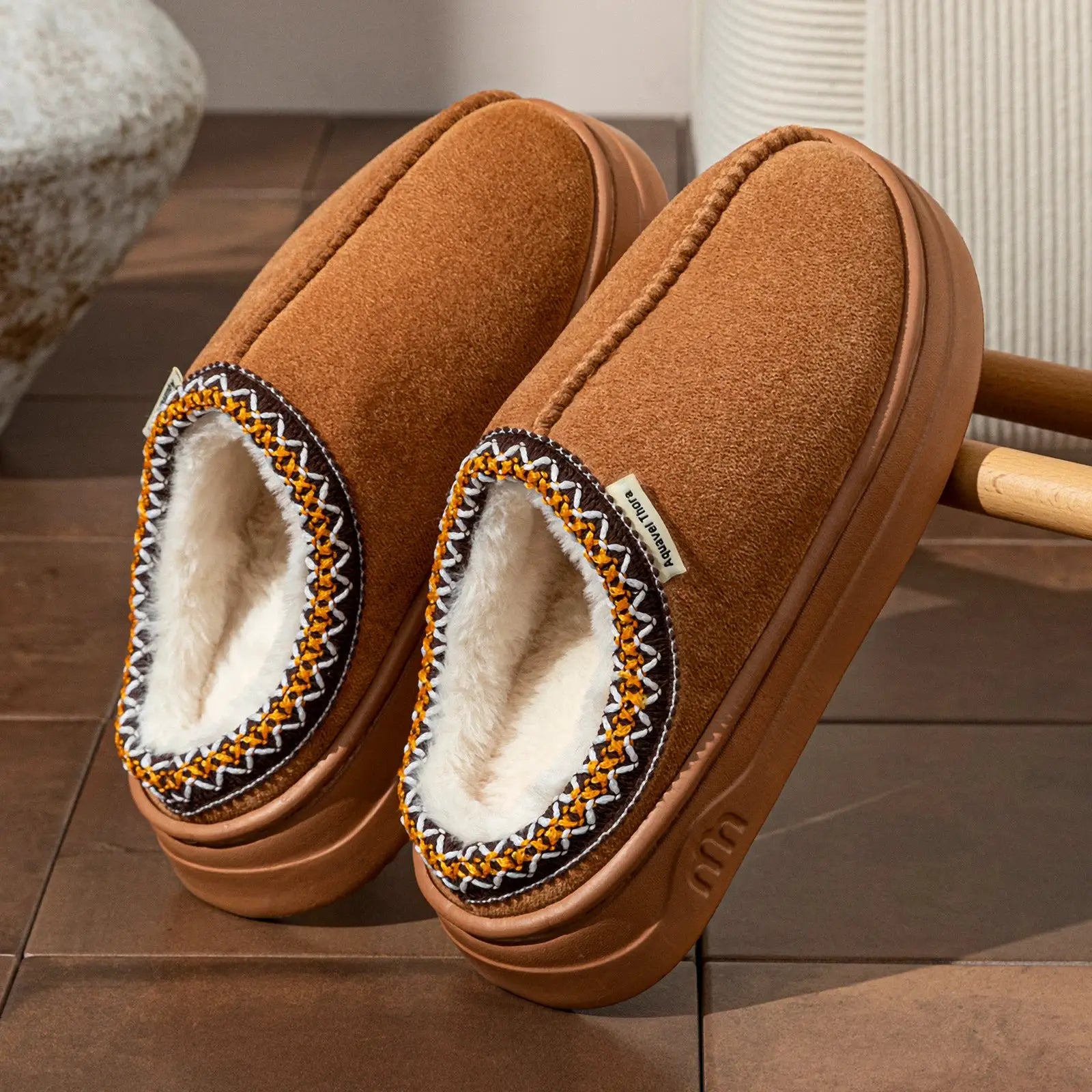 CozyNest Winter Women Slippers Boots With Fuzzy Fur Lining And Anti Slip EVA Sole For Indoor Outdoor Warmth