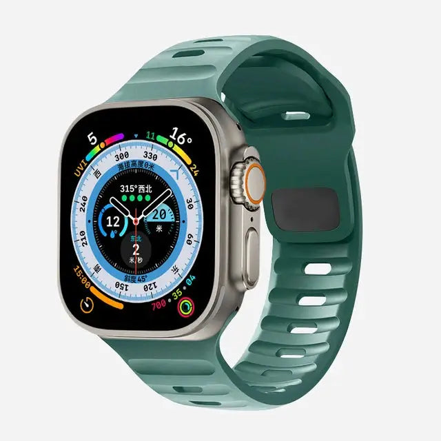Strap For Apple Watch Band 49mm 44mm 45mm 41mm 40mm 42mm 38mm Soft Silicone sport Bracelet iwatch Serise 8 7 SE 6 5 9 Ultra 49mm