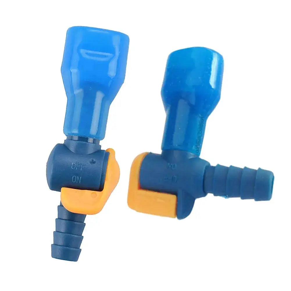 Simples Market replacement hydration bite valves with switch, blue nozzles with orange locking tabs, 2-pack