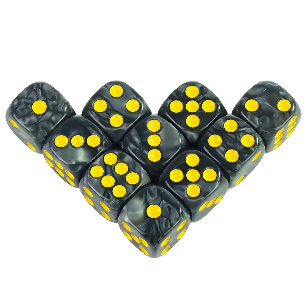 16mm Round Corner Marble Acrylic Dice Set 6 Sided For Tabletop Games Gambling Entertainment Party