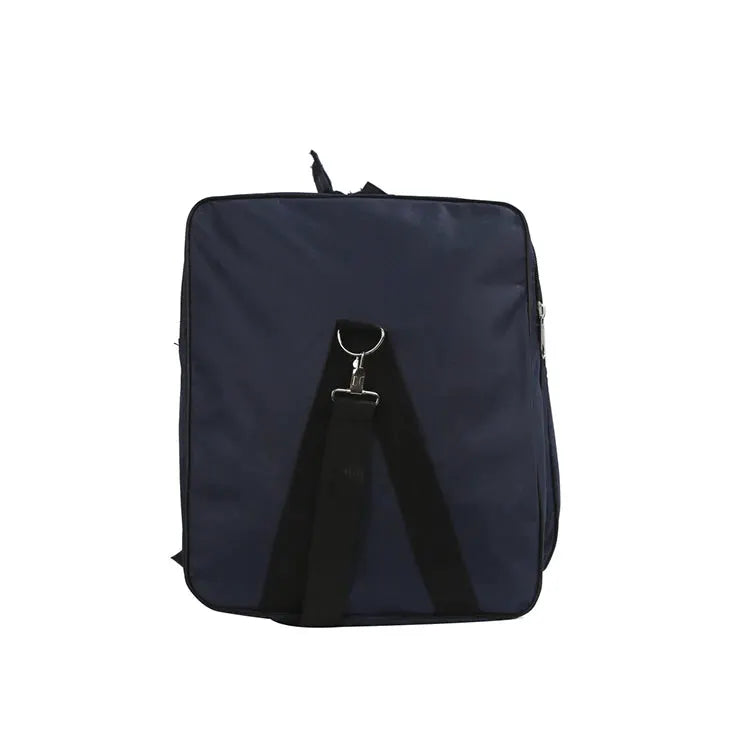 Simples Market large-capacity travel bag, navy blue with black straps and zipper closure