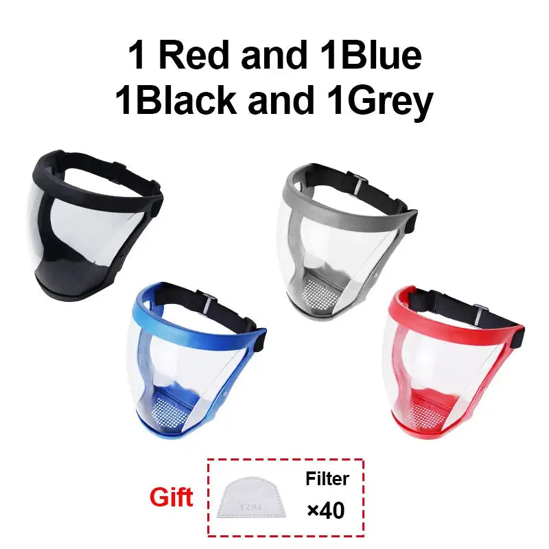 Transparent Face Shield Mask For Work Protection Reusable Protective Shield For Kitchen And Hospitality