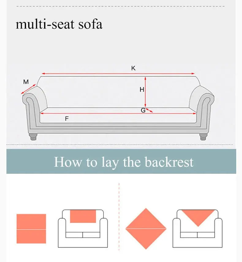 multi-seat sofa diagram for living room, showing backrest layout and measurements