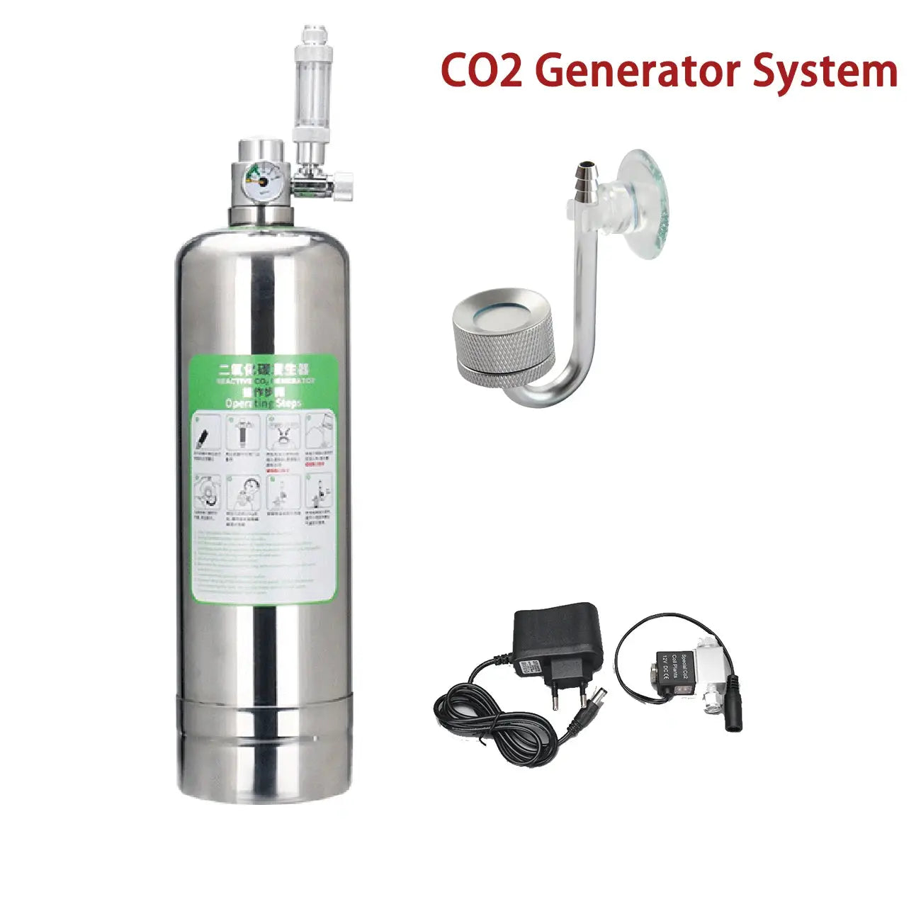 Dreamburgh Stainless Steel Aquarium CO2 Generator System Kit For Plant Growth And Fish Tanks