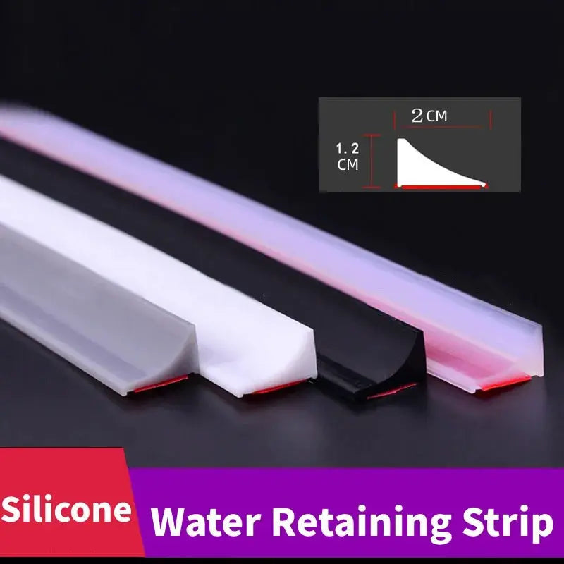 Simples Market silicone water-retaining strip set of four self-adhesive door seals, 2 cm wide