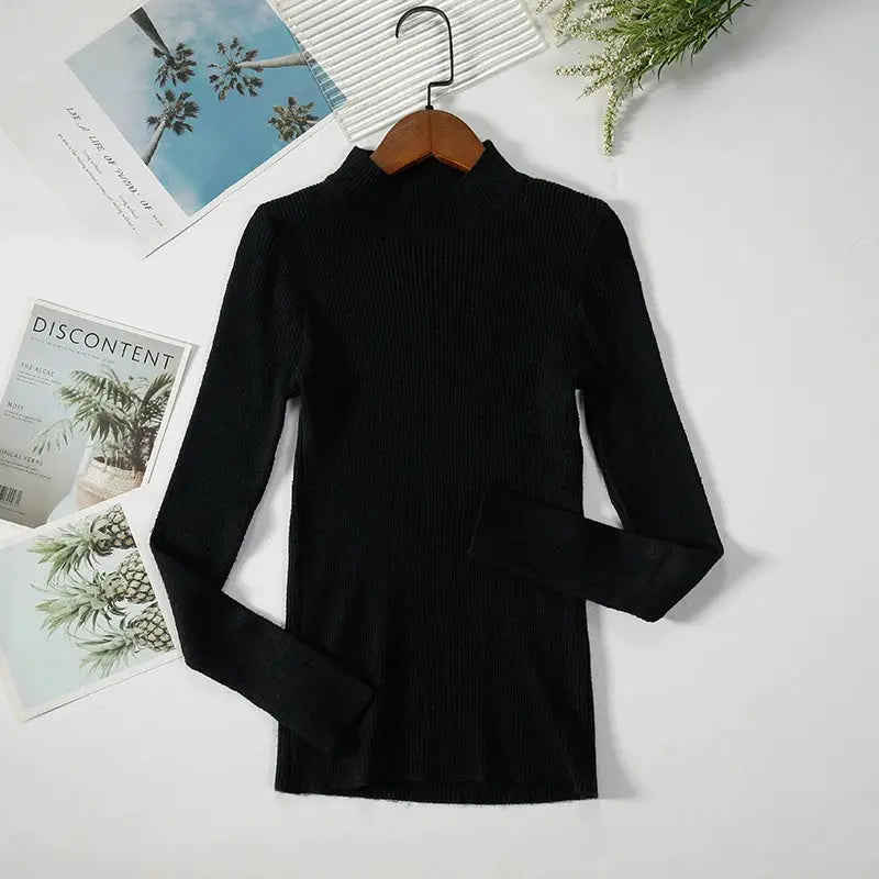 EverSoft Women Turtleneck Knitted Sweater Soft Cashmere Blend For Cozy Warmth In Autumn And Winter