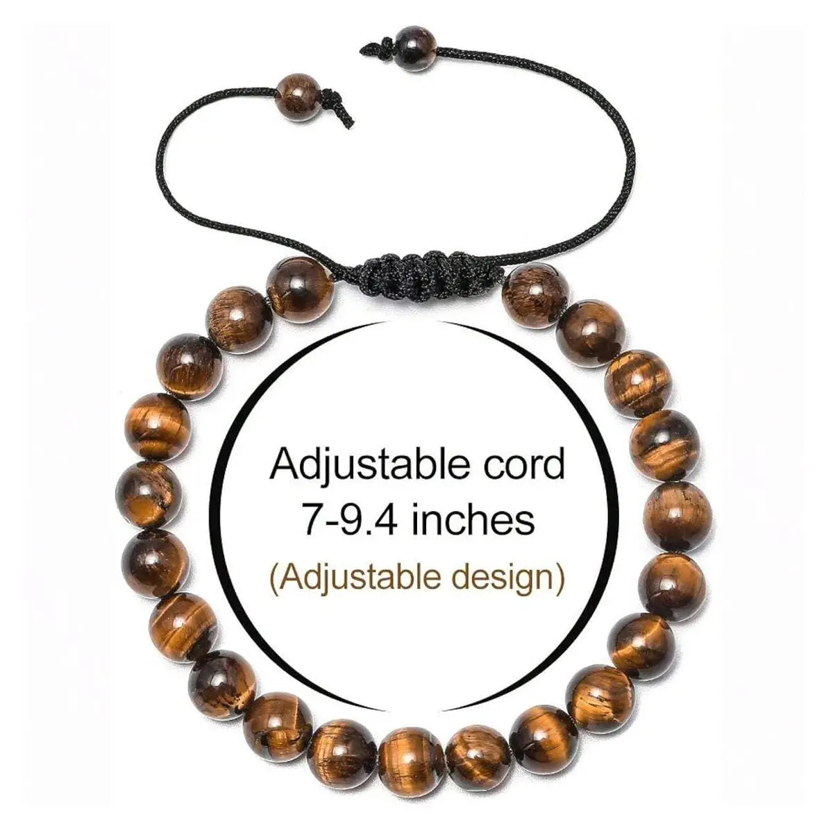 Three Style 8mm Natural Tiger Eye and Lava Rock Handmade Bracelets for Men Gift Set
