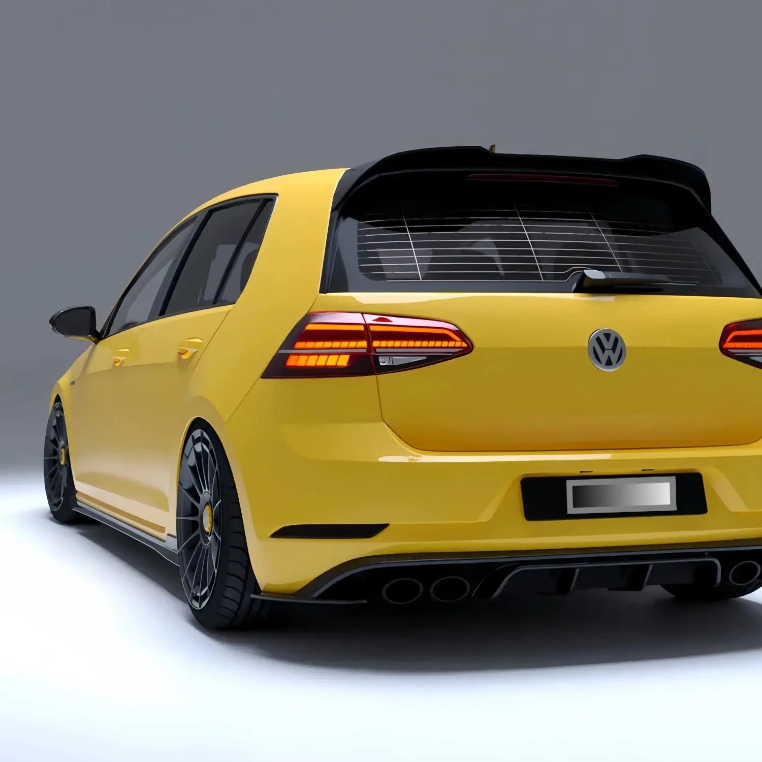 Gloss black Oettinger-style rear roof spoiler for VW Golf 7 MK7 (2013-2020), GTI/GTD/R-Line models