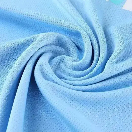 Simples Market light blue mesh fabric for men's summer gym tank top, quick-dry sleeveless athletic vest material