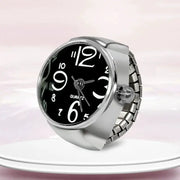 Unisex Ring Watch With Circular Dial Alloy Shell Timepiece For Men And Women Fashion Accessory