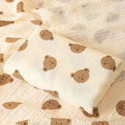 1 Piece Double Layered Baby Swaddle Blanket Soft Breathable With Cute Patterns For All Seasons
