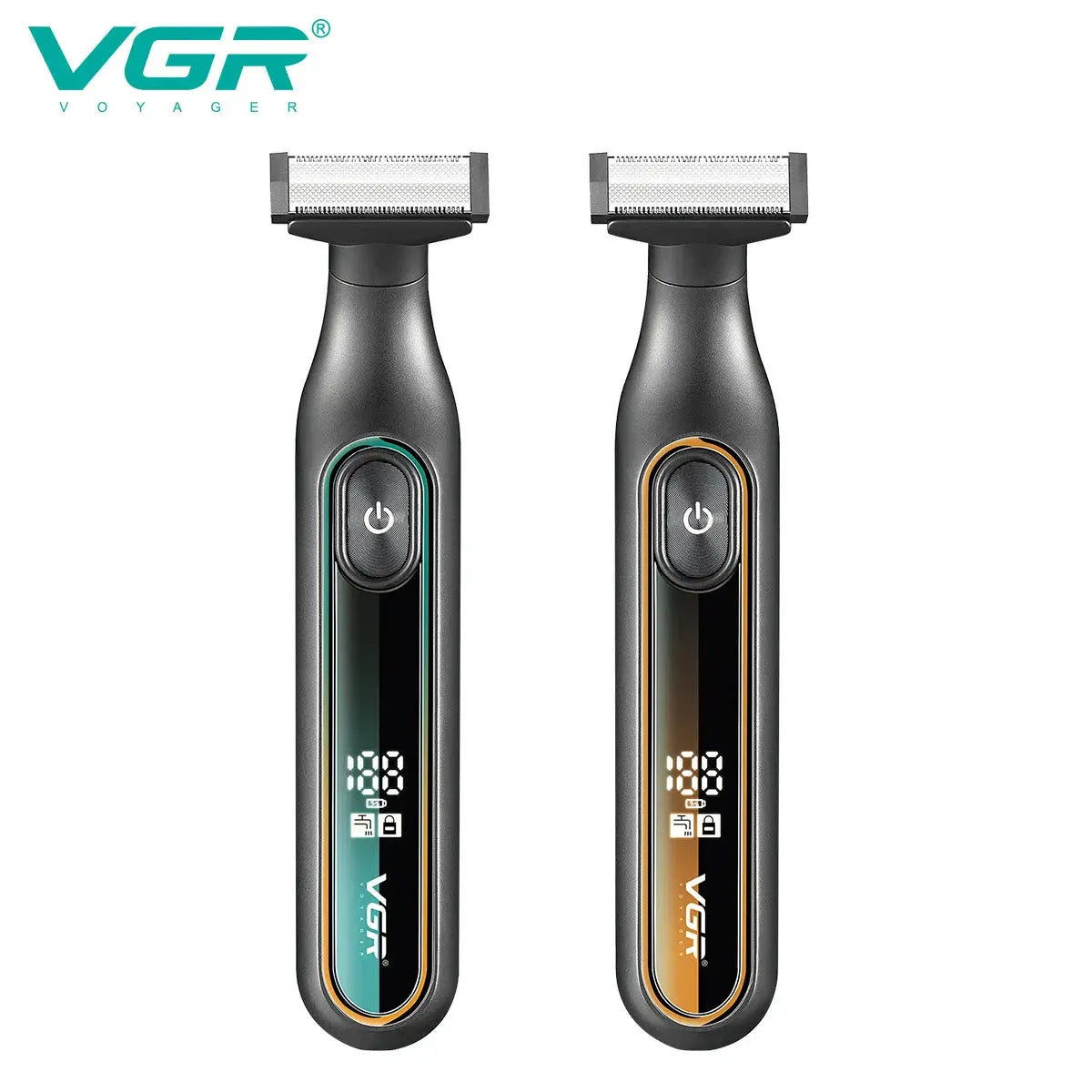 VGR 360 Hair Trimmer twin-pack by Simples Market, two waterproof rechargeable men's trimmers.