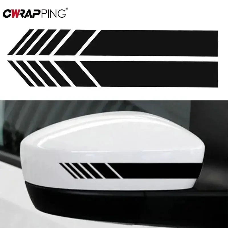 Car Stripe Stickers Reflective Vinyl Decals For Rearview Mirror Exterior Decoration Waterproof Fashion Styling