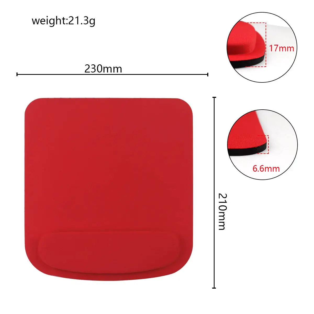Ashiboogoole Ergonomic EVA Mouse Pad Wrist Rest for Computer and Office Use Solid Color Comfort Mat