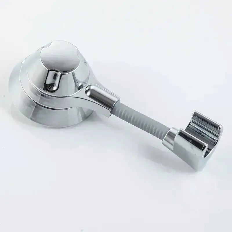 Simples Market chrome suction cup shower head holder with adjustable multi-angle rotation