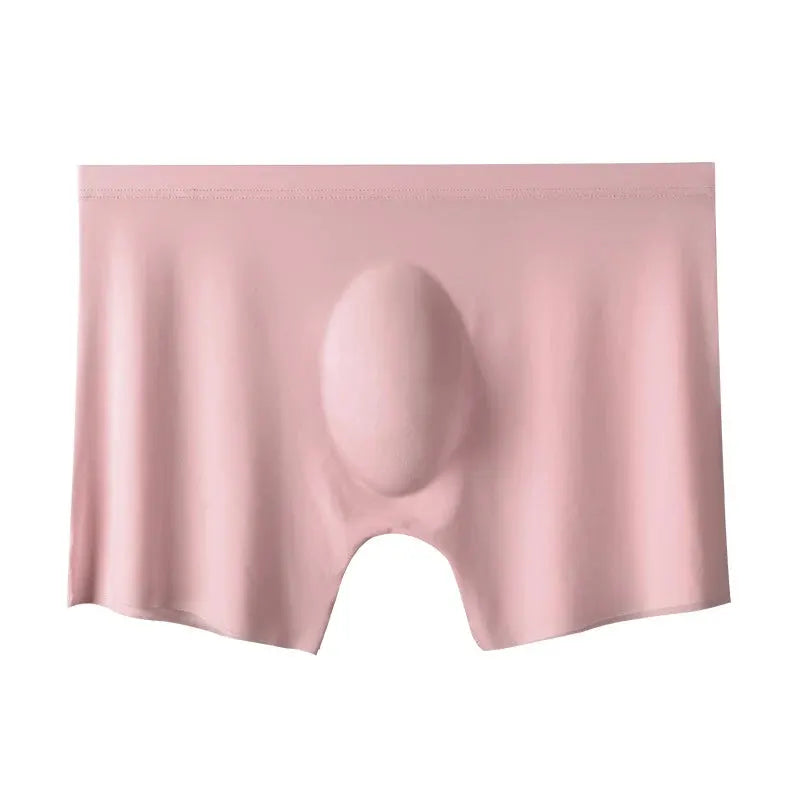 Men's Summer Ice Silk Ultra Thin Breathable Seamless Boxers Briefs Underwear All Day Comfort