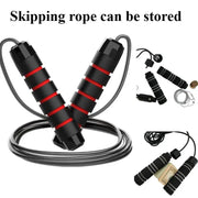 VitalPulse Jump Rope Steel Wire Adjustable Tangle Free Fitness Rope For Cardio Fat Burning And Full Body Toning