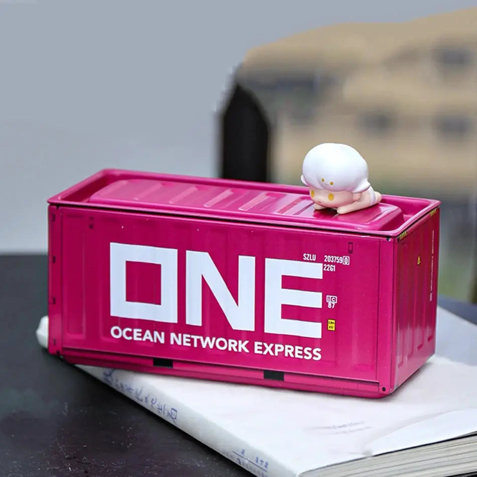 Mini Iron Storage Box Miniature Desktop Organizer Sea Freight Container Design Creative Decoration For Collectors Gift