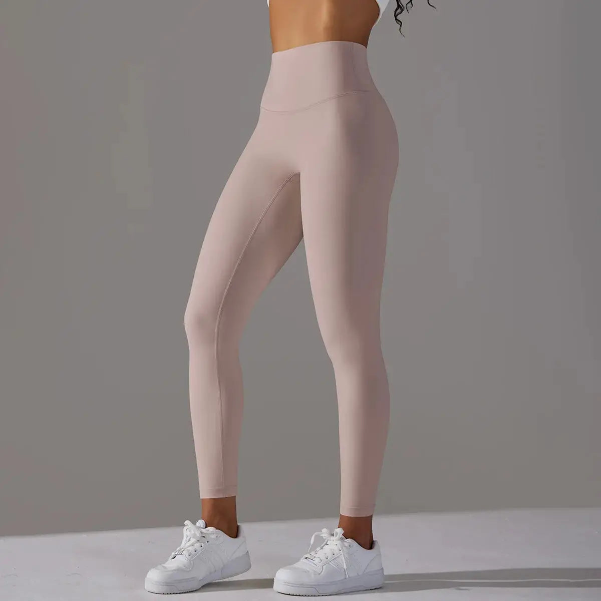 High Waist Naked Feeling Leggings, blush pink, ideal for fitness and yoga
