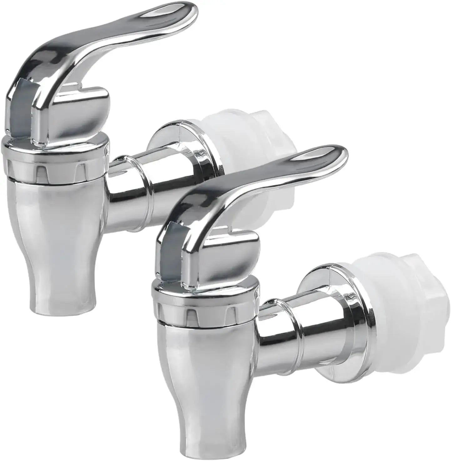 Simples Market food-grade electroplated plastic beverage faucet pair with chrome handles for juice dispensers