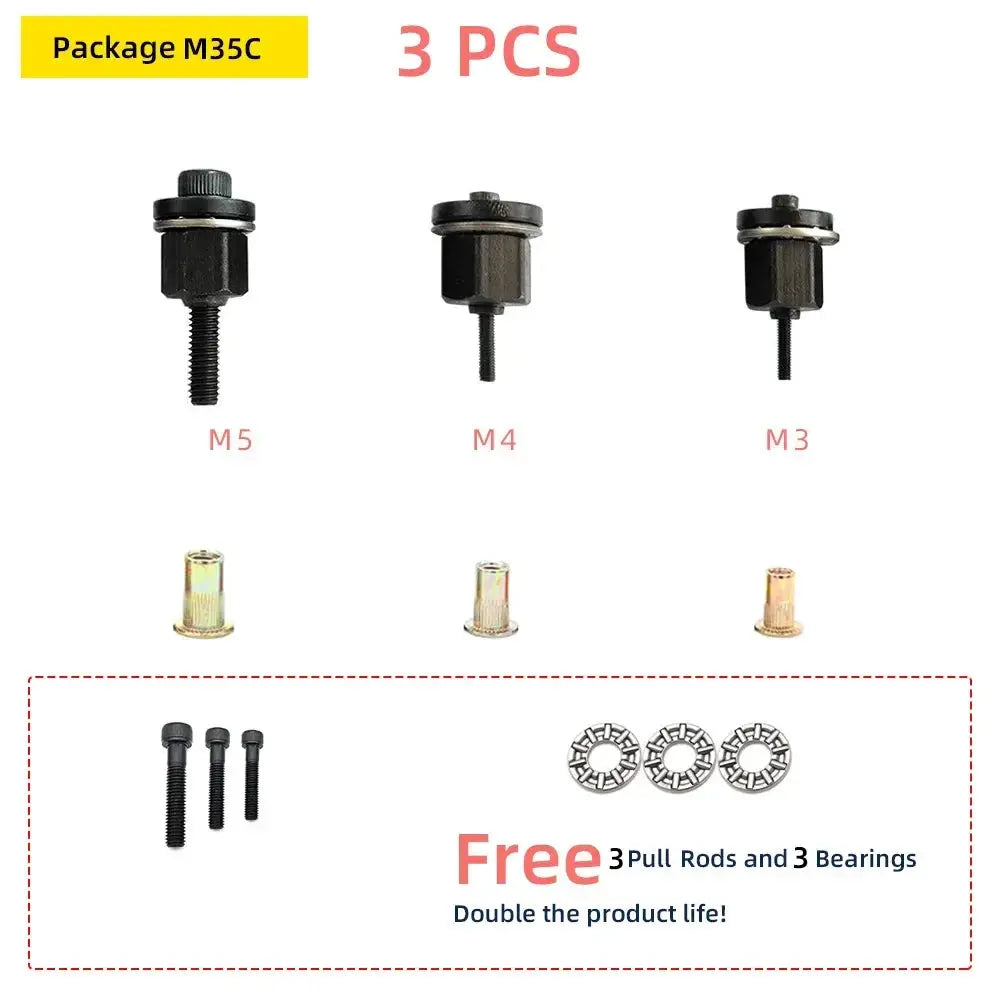 Rivet Nut Gun Drill Adapter Tool Cordless Riveting Kit For M3 M4 M5 M6 M8 M10 M12 Nuts And License Plates