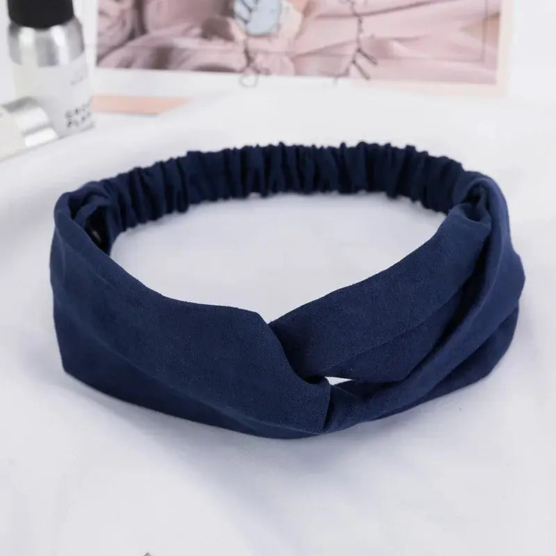 BohoChic Cross Turban Headbands For Women Lightweight Chiffon Bohemian Hair Accessories