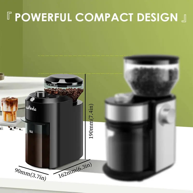 Wancle Electric Burr Coffee Grinder Conical Burr Mill With 28 Precise Grind Settings Dual Voltage 220V 120V