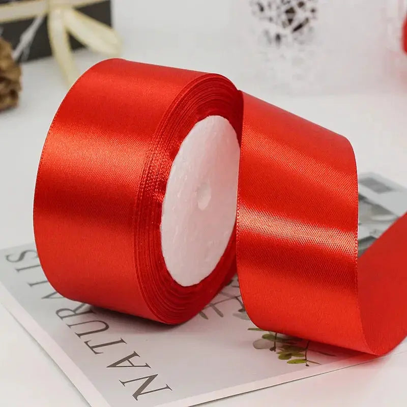 22 Meters Satin Ribbon Assorted Colors 6mm Wide 100 Percent Polyester Gift Wrap Craft Bow