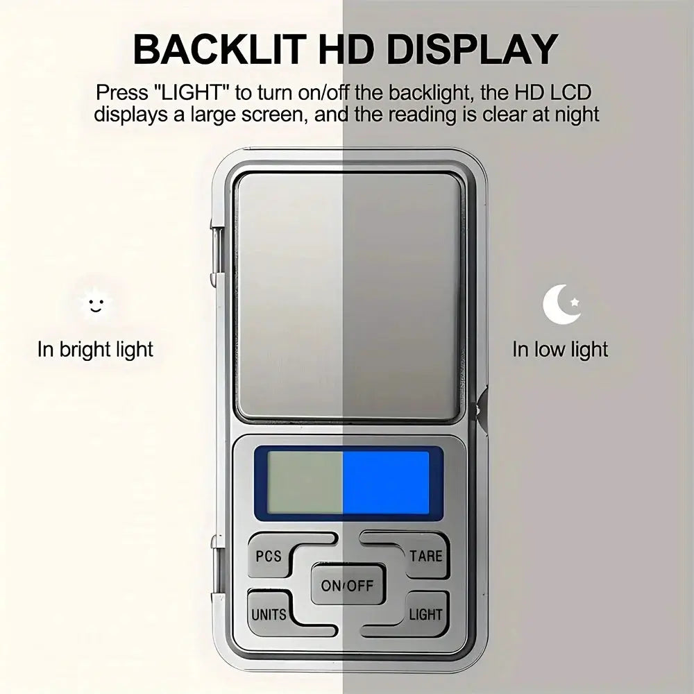 SmartWeigh Mini Pocket Scale 500 g Capacity High Precision Digital Jewelry Scale With LCD Display