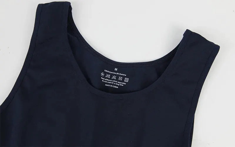 Simples Market men's black compression shirt tank top for tummy control