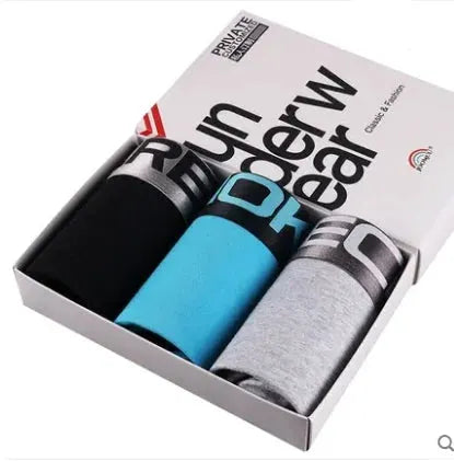 3-pack Simples Market women's cotton boxer briefs in black, blue, and gray