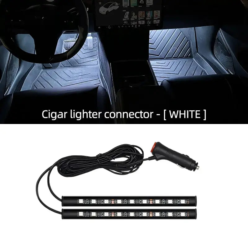 Car LED Interior Atmosphere Light USB Ambient Lamp Foot Light For Vehicle Decoration Backlight Cigarette Lighter