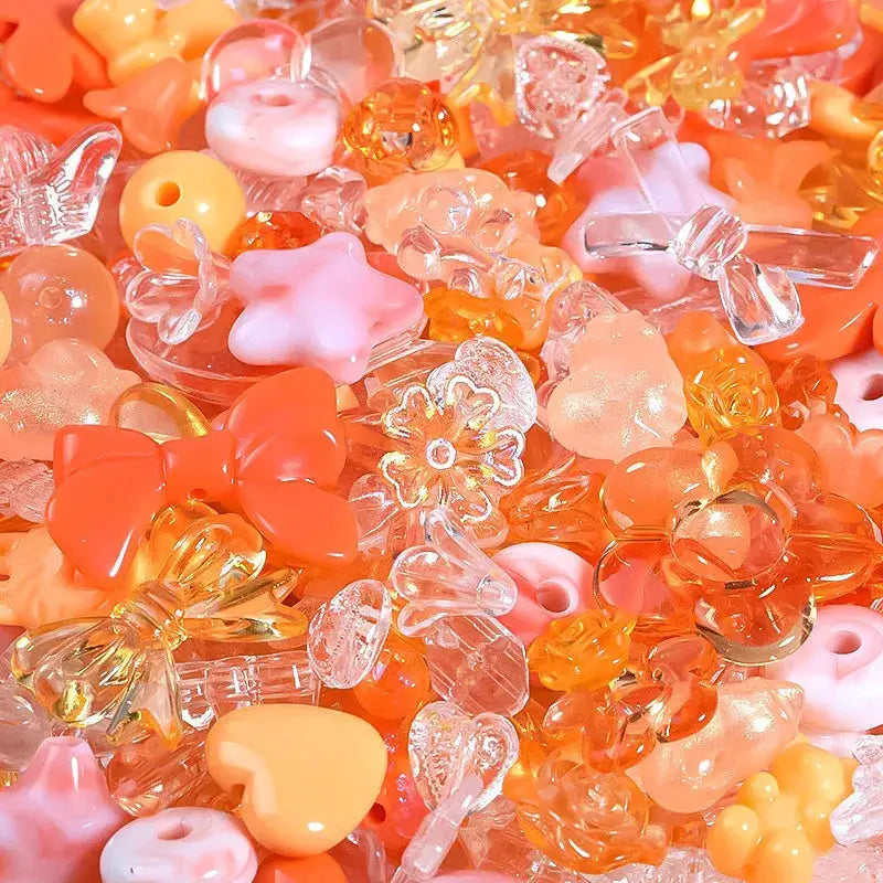 50g Mixed Color Acrylic Loose Beads Pack for DIY Jewelry Making Accessories for Bracelets and Necklaces