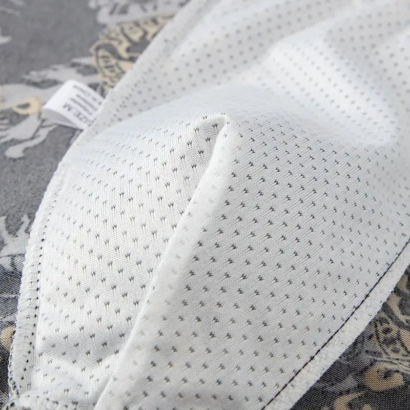 Men's white breathable mesh boxer underwear by Simples Market fabric close-up