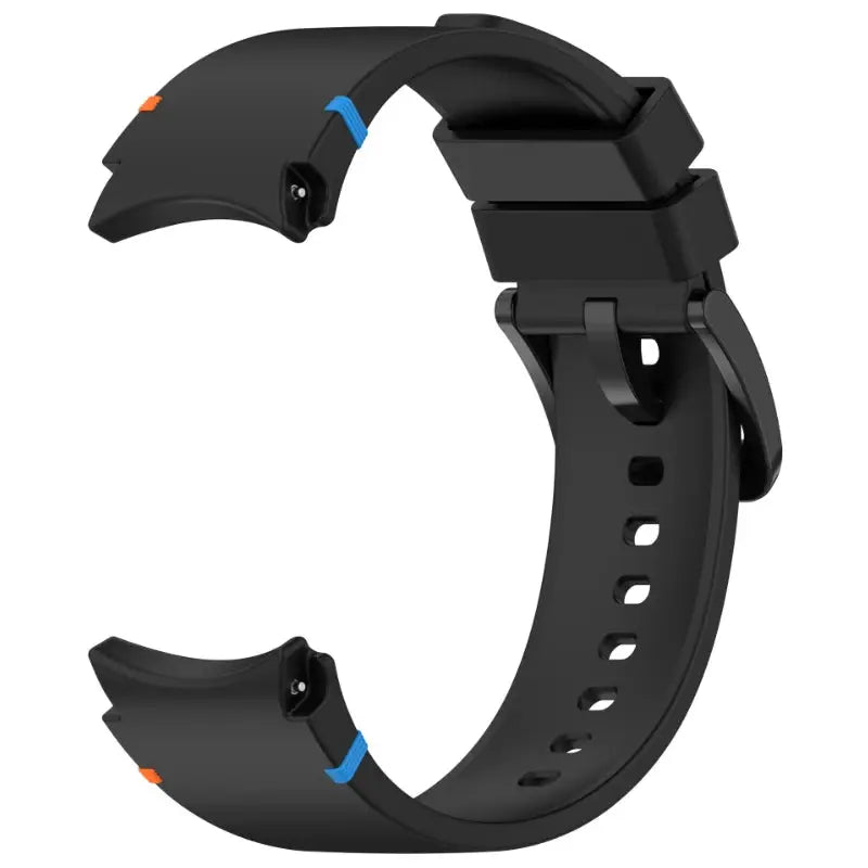 Simples Market Original silicone sport band for Samsung Galaxy Watch 7/FE/5 Pro/6/4 Classic, black with blue accents