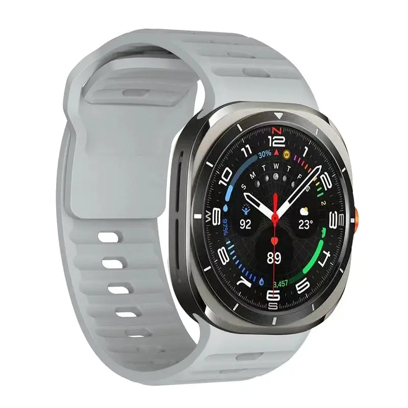 Marine Band silicone strap for Samsung Galaxy Watch Ultra2 47mm, white
