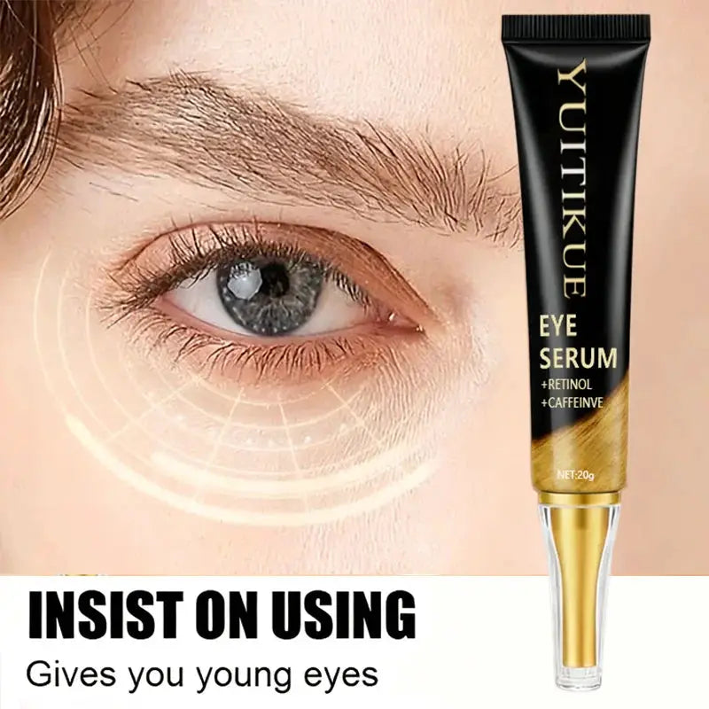 YUITIKUE Caffeine Eye Cream 20g Fast Acting Firming And Lifting Energized Eye Area Day Night Use Reduces Puffiness