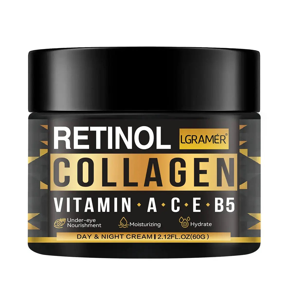 NexDerm Men's Retinol Collagen Vitamin C Face Cream for Brightening Hydration and Anti Aging Wrinkle Reduction