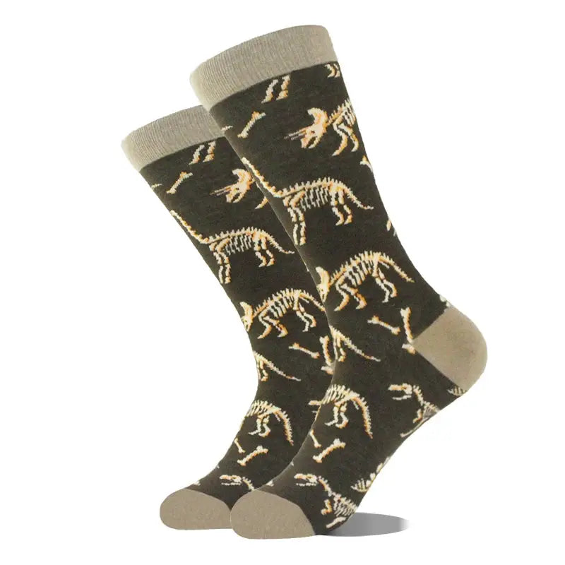 Cotton Happy Funny Socks For Men Women Unisex Crew Socks Alien Planet Shark Dinosaur Novelty Design