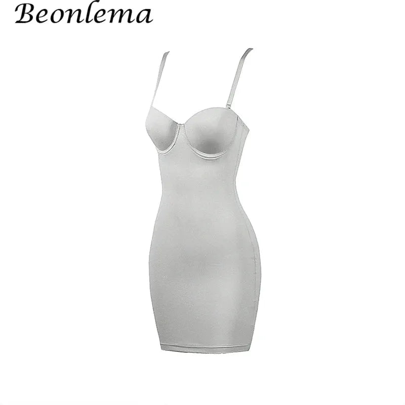 Backless Short Bodycon Dress With Skinny Straps Solid Color For Summer