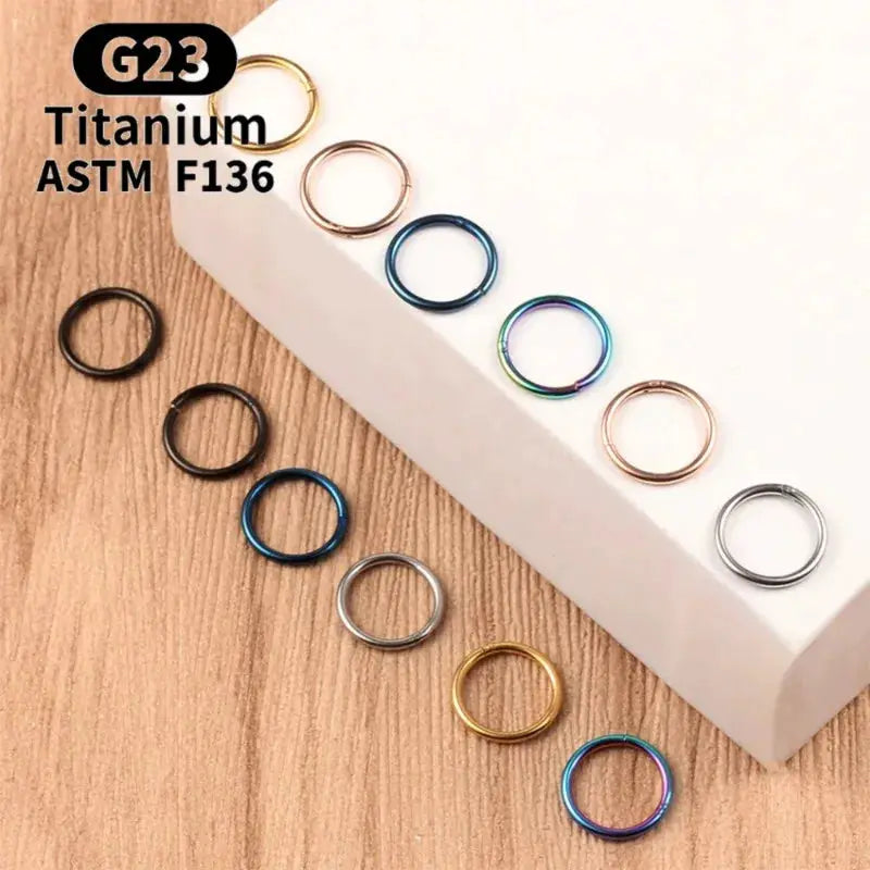 G23 Titanium Hinged Nose Ring 1Pc Cartilage Hoop Piercing Jewelry For Women Men Lip Ear Ring