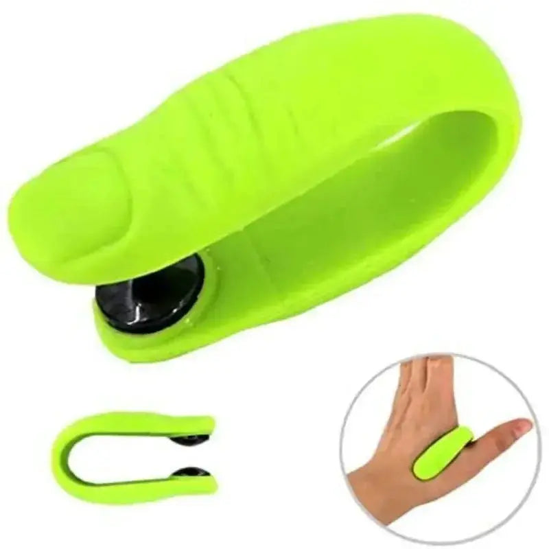 Shiatsu thumb and hand pressure point clip, lime green silicone, 1pc, by Simples Market