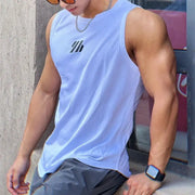 Summer Mesh Gym Vest For Men Sleeveless Tank Top High Quality Fitness Sports Shirt