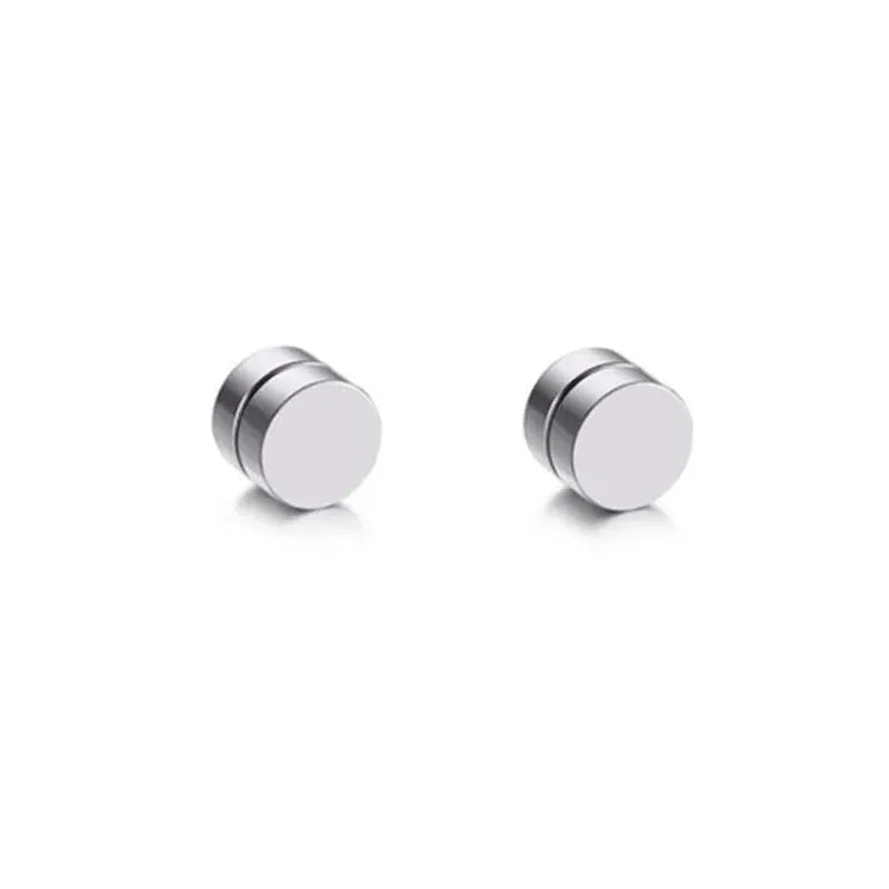 Mens Magnetic Stainless Steel Hip Hop False Earrings Personalized Non Piercing Accessory