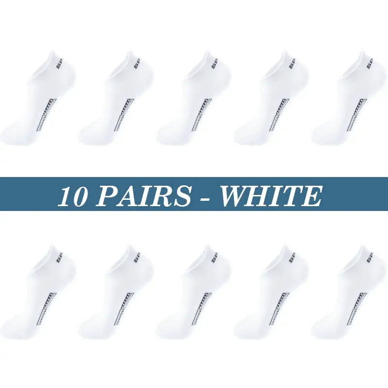 Men's Cotton Ankle Socks 10 Pairs Breathable Mesh Sports Everyday Casual Athletic Thin Cut Plus Size 39-48