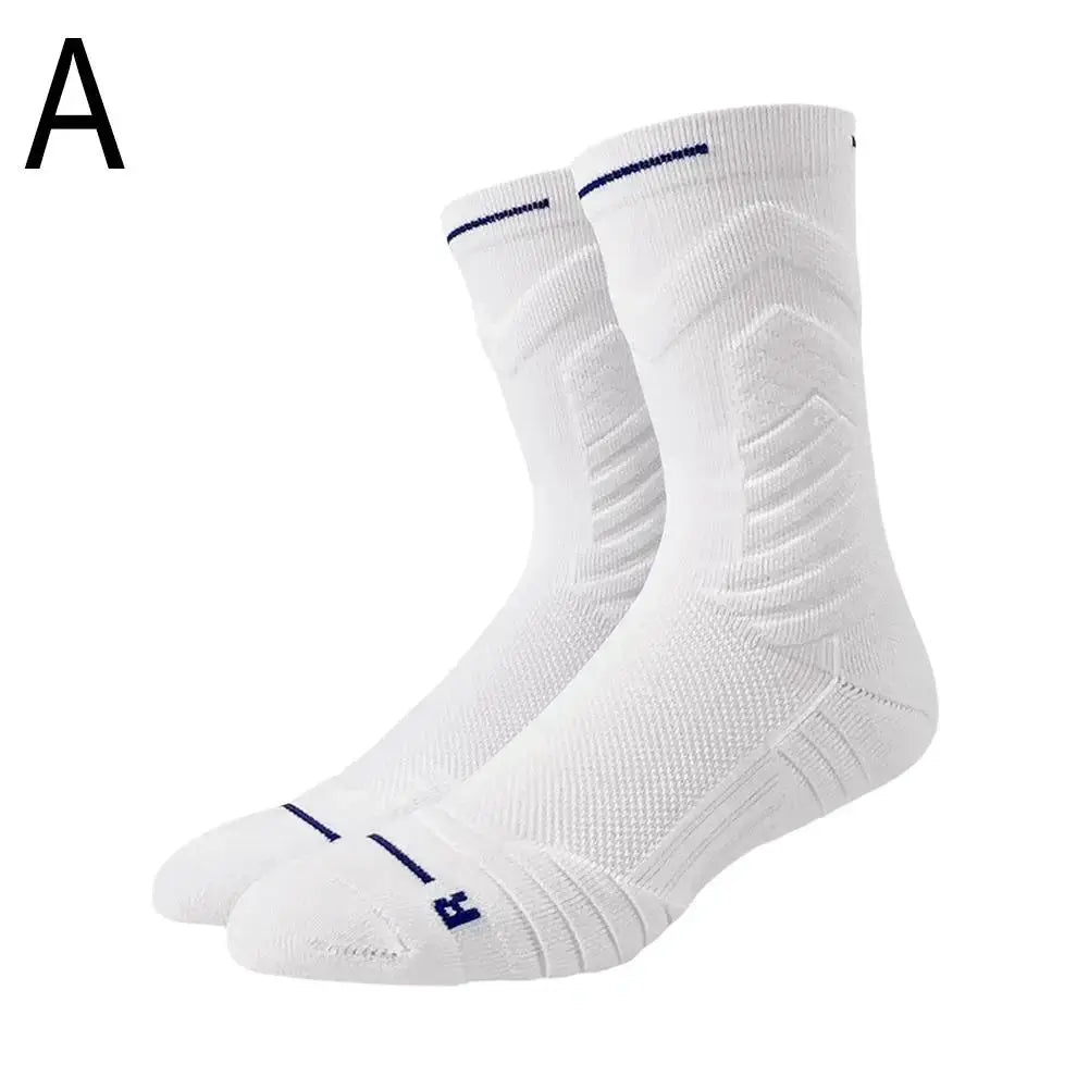 Bullfight 2.0 Men's High Top Sports Towel Basketball Socks With Ankle Support Cushioned Moisture Wicking