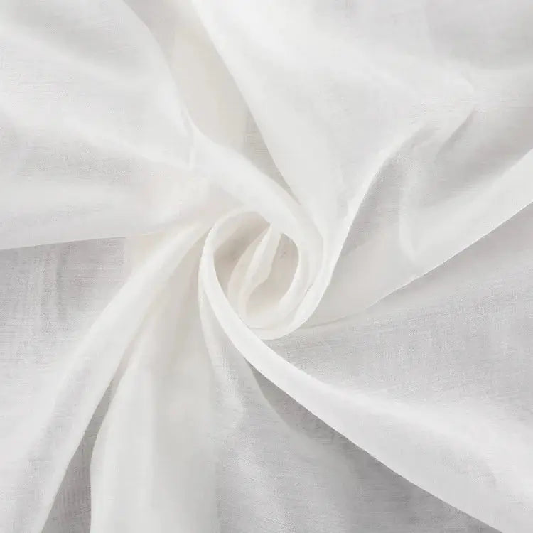 Bornladies white sheer shirt fabric; lightweight drapey material for long-sleeved top