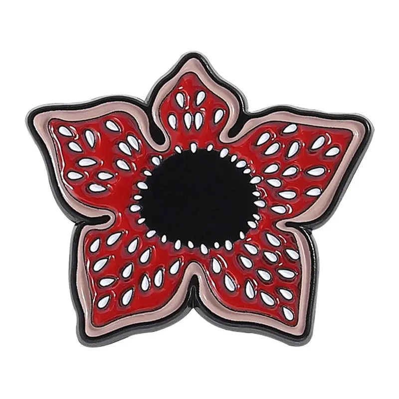 Sci Fi Horror Enamel Pins Cannibal Flowers and 26 English Letter Brooches for Backpacks Lapels and Gifts